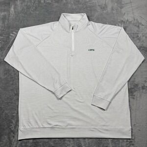 Holderness & Bourne The Stewart 1/4 Quarter Zip Men's Size XXL White & Gray Golf